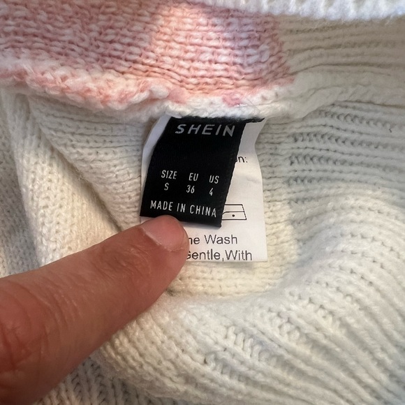 Small Shein Oversized Shein Sweater Knit Vest Juniors Womens Lightweight Pink - Picture 2 of 6